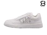 Giày B27 Low-Top White Smooth Calfskin Dior Oblique Galaxy Leather Siêu Cấp