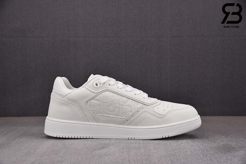 Giày B27 Low-Top White Grained Calfskin White Dior Gravity Leather Siêu Cấp