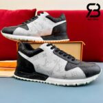 Giày LV Run Away Sneaker Monogram Eclipse Màu Trắng Xám Đen Best Quality