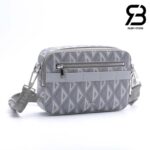 Túi Dior Safari Messenger Bag Màu Xám Diamond Canvas 22CM Best Quality