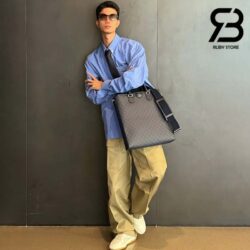 Túi Gucci Medium Tote Bag Xám Đen Supreme 36CM Best Quality
