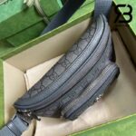 Túi Gucci Mini Ophidia Belt Bag Xám Đen Supreme Best Quality