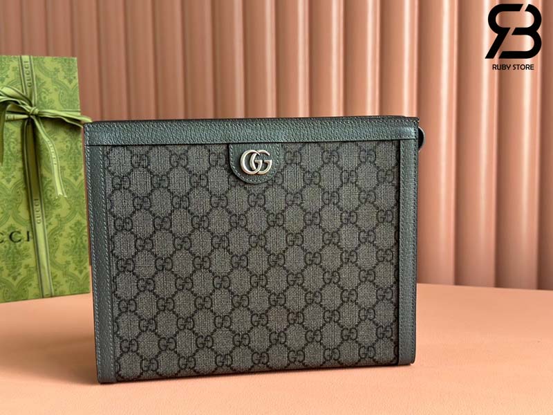 Túi Gucci Ophidia Pouch Xám Đen GG Supreme Best Quality
