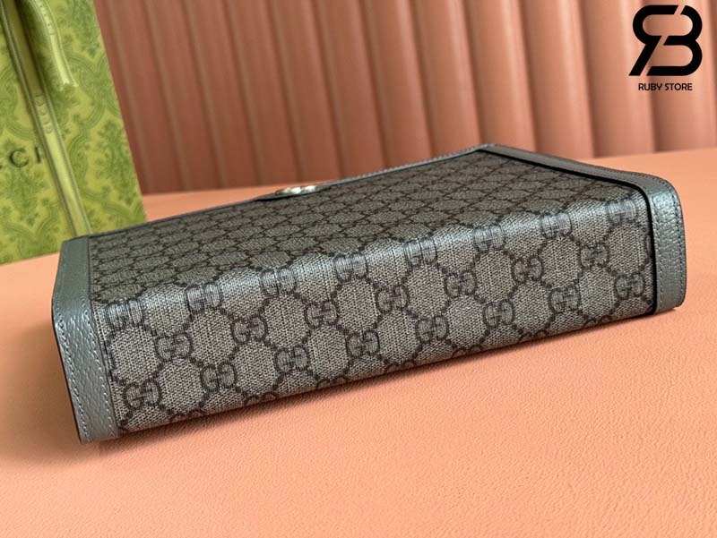 Túi Gucci Ophidia Pouch Xám Đen GG Supreme Best Quality