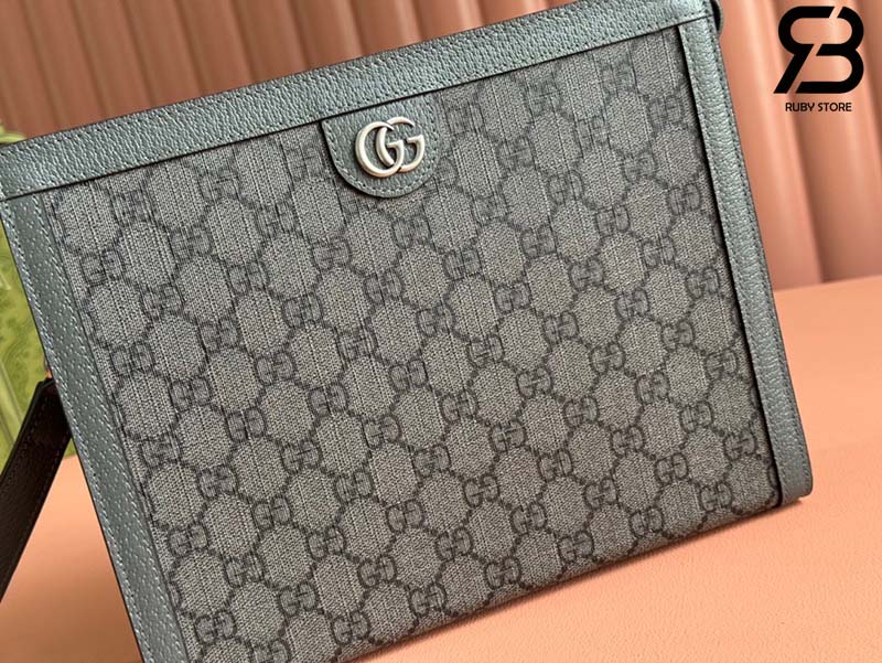 Túi Gucci Ophidia Pouch Xám Đen GG Supreme Best Quality