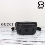 Túi Gucci Small Belt Bag With Interlocking G Đen Xám Supreme Best Quality
