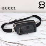 Túi Gucci Small Belt Bag With Interlocking G Đen Xám Supreme Best Quality