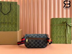 Túi Gucci Small Belt Bag With Interlocking G Supreme Denim Best Quality