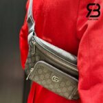 Túi Gucci Small Ophidia Belt Bag Xám Đen Supreme Best Quality