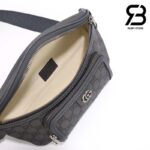 Túi Gucci Small Ophidia Belt Bag Xám Đen Supreme Best Quality