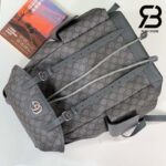 Ba Lô Gucci Ophidia Meidum Backpack Xám Đen GG Supreme 40CM Best Quality