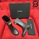 Giày Chanel High Rubber Rain Boot Đen Best Quality