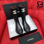 Giày Chanel High Rubber Rain Boot Đen Best Quality