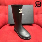 Giày Chanel High Rubber Rain Boot Đen Best Quality