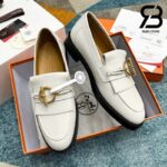 Giày Hermes Impact Loafer Blanc De Paris Calfskin Best Quality