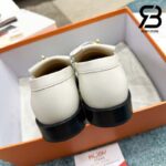 Giày Hermes Impact Loafer Blanc De Paris Calfskin Best Quality