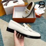 Giày Hermes Impact Loafer Blanc De Paris Calfskin Best Quality