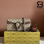 Túi Gucci Dionysus Small Shoulder Bag Beige Ebony GG Supreme Nâu Be Best Quality