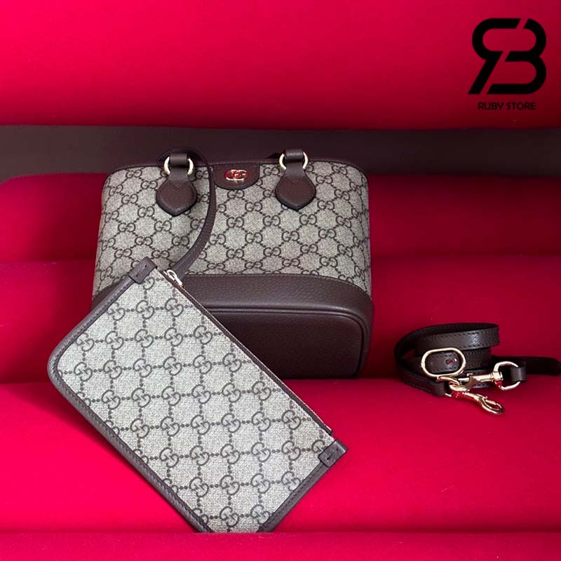 Túi Gucci Ophidia Mini Tote Bag Beige Ebony Supreme Best Quality