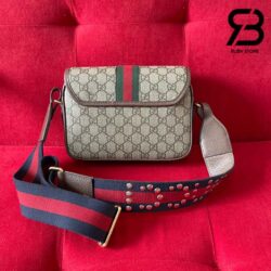 Túi Gucci Ophidia Small Shoulder Bag Beige Ebony GG Supreme Nâu Best Quality