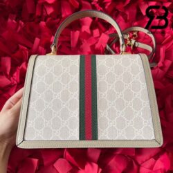 Túi Gucci Ophidia Small Top Handle Bag GG Supreme Trắng Be Best Quality