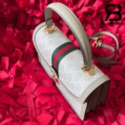Túi Gucci Ophidia Small Top Handle Bag GG Supreme Trắng Be Best Quality