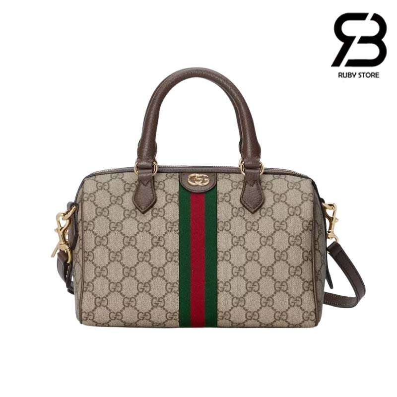 tui-gucci-ophidia-small-top-handle-bag-beige-ebony-gg-supreme-best-quality Túi Gucci Ophidia Small Top Handle Bag Beige Ebony GG Supreme Nâu Be Best Quality