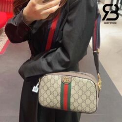 Túi Gucci Ophidia Medium Messenger Bag Beige Ebony GG Supreme Best Quality