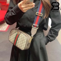 Túi Gucci Ophidia Medium Messenger Bag Beige Ebony GG Supreme Best Quality
