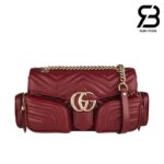 Túi Gucci Rosso Ancora GG Marmont Small Multipocket Bag Đỏ 25.5CM Best Quality