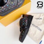 Giày Louis Vuitton x Takashi Murakami LV Trainer Black Multicolor Monogram Best Quality