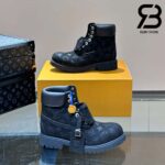 Giày Louis Vuitton x Timberland 6-In Ankle Boot Đen Monogram Best Quality