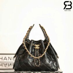 Túi Chanel 25 Small Handbag Màu Đen Da Bê 30CM Best Pháp