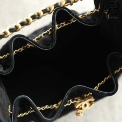 Túi Chanel 25 Small Handbag Màu Đen Da Lộn 30CM Best Pháp