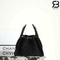 Túi Chanel 25 Small Handbag Màu Đen Da Lộn 30CM Best Pháp