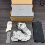 Giày Balenciaga Runner Burgundy White Grey Silver Trắng Xám Bạc