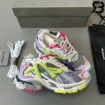 Giày Balenciaga Runner Leather Free Grey Light Purple Neon Yellow White