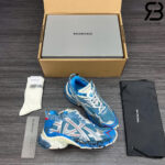 Giày Balenciaga Runner Marathon Blue Silver Xanh Dương Bạc