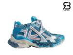 Giày Balenciaga Runner Marathon Blue Silver Xanh Dương Bạc