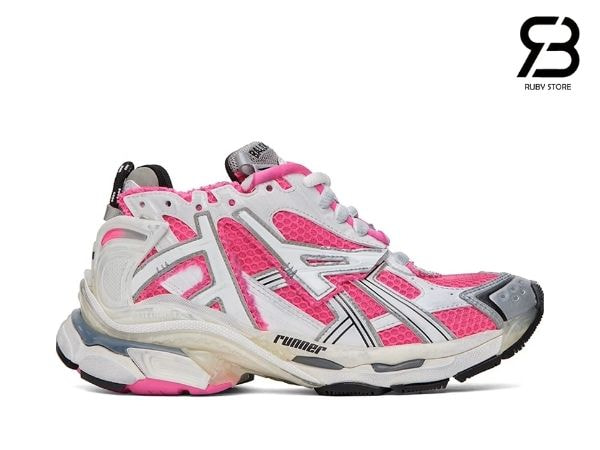Giày Balenciaga Runner White Fluo Pink Trắng Hồng Giày Balenciaga Runner White Fluo Pink Trắng Hồng