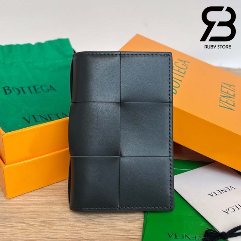 Ví Bottega Veneta Cassette Flap Card Case Calfskin 11.7CM Best Quality