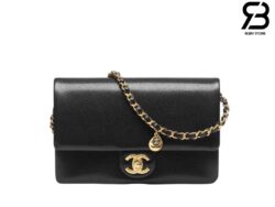Túi Chanel 24FW Small Flap Bag Màu Đen Caviar 23CM Best Quality
