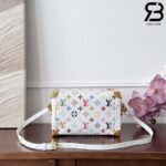 Túi LV x TM Side Trunk MM Multicolor White Monogram Màu Trắng 23.5CM Best Quality