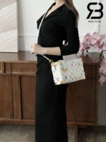 Túi LV x TM Side Trunk MM Multicolor White Monogram Màu Trắng 23.5CM Best Quality