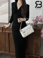 Túi LV x TM Side Trunk MM Multicolor White Monogram Màu Trắng 23.5CM Best Quality