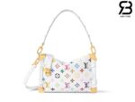Túi LV x TM Side Trunk MM Multicolor White Leather Màu Trắng 23.5CM Best Quality
