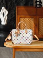 Túi LV x TM Speedy Bandoulière 25 Bag Multicolor White Monogram Màu Trắng Best Quality