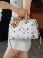 Túi LV x TM Speedy Bandoulière 25 Bag Multicolor White Monogram Màu Trắng Best Quality