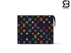Túi LV x TM Toiletry Pouch Multicolor Black Monogram Màu Đen 25CM Best Quality