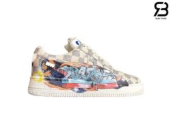 Giày Air Force 1 Low x Louis Vuitton Damier Azur Graffiti Best Quality